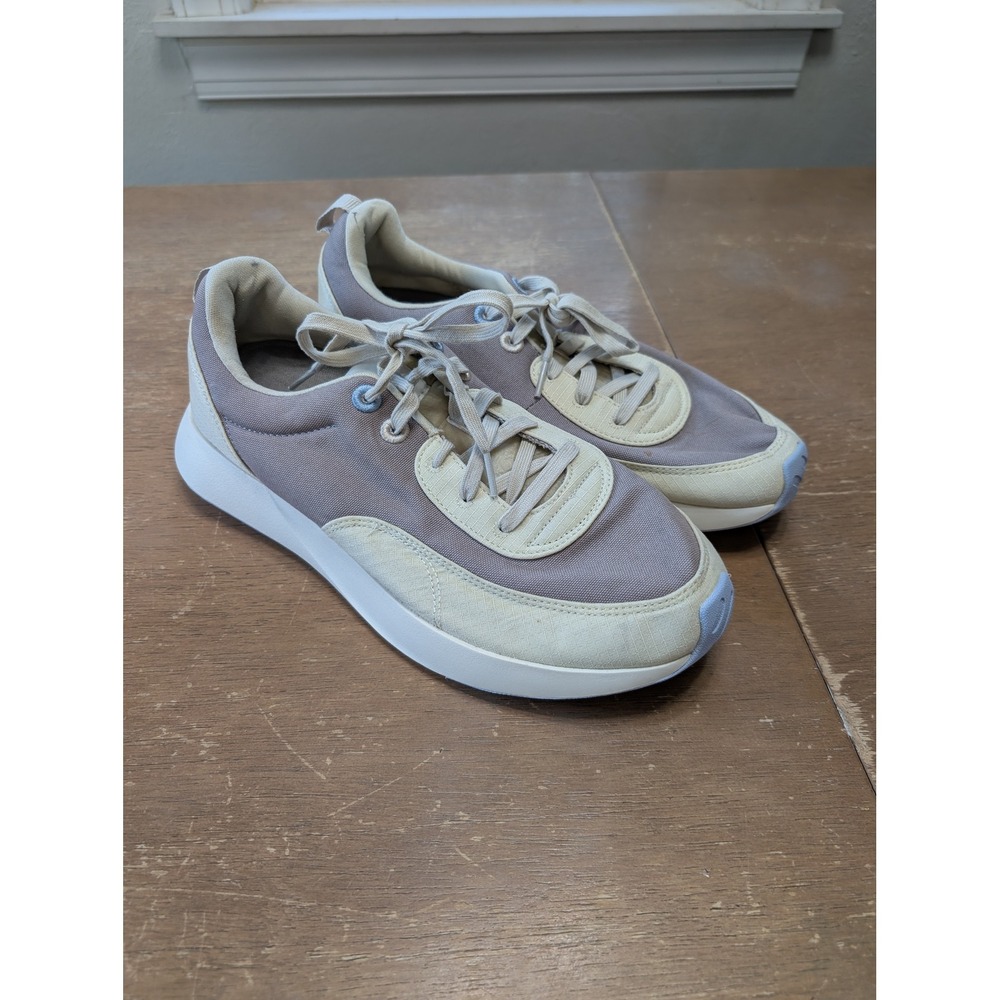 Allbirds courier Sneakers Mens Tan Grey Plant Leather Canvas‎ Low Top Size 12